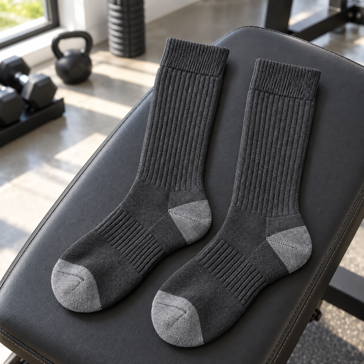 Weanave Ribbed Training Crew Socks – 5 Pairs