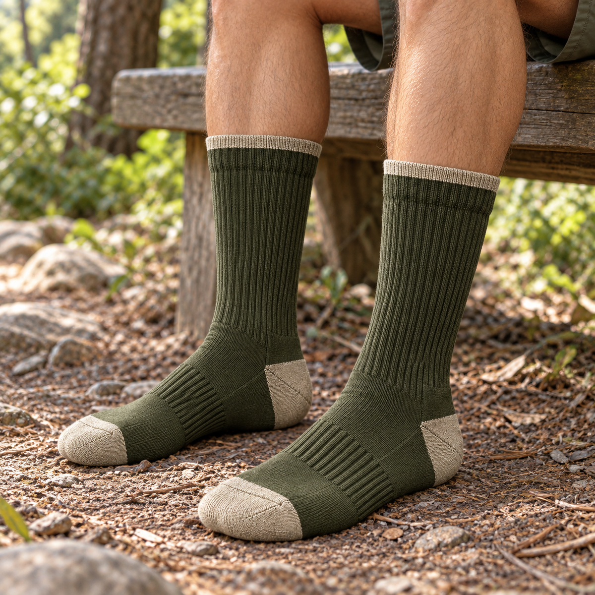 Weanave Outdoor Ribbed Crew Socks – 5 Pairs