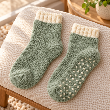Weanave Plush Grip Cozy Socks – 5 Pairs
