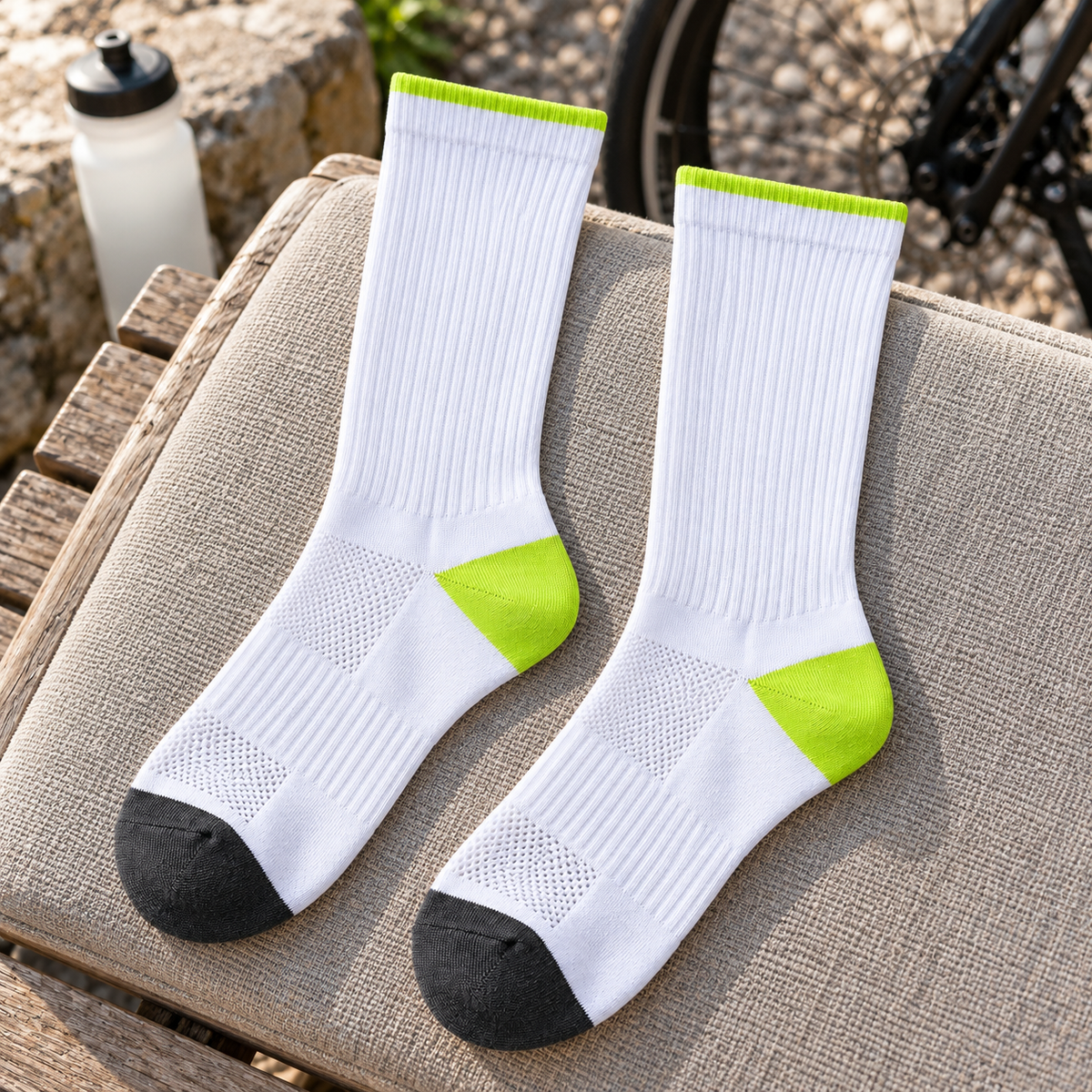 Weanave Neon Contrast Athletic Crew Socks – 5 Pairs