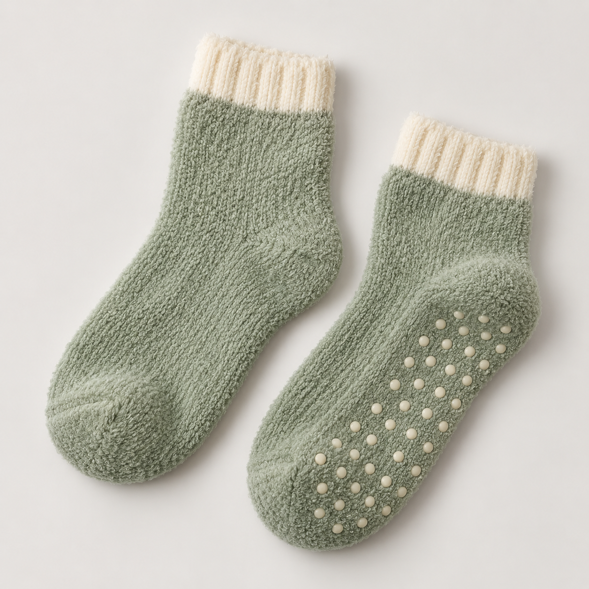Weanave Plush Grip Cozy Socks – 5 Pairs