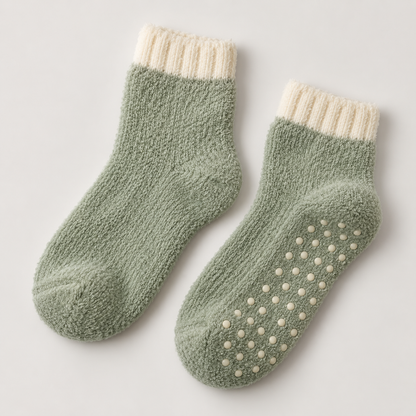 Weanave Plush Grip Cozy Socks – 5 Pairs