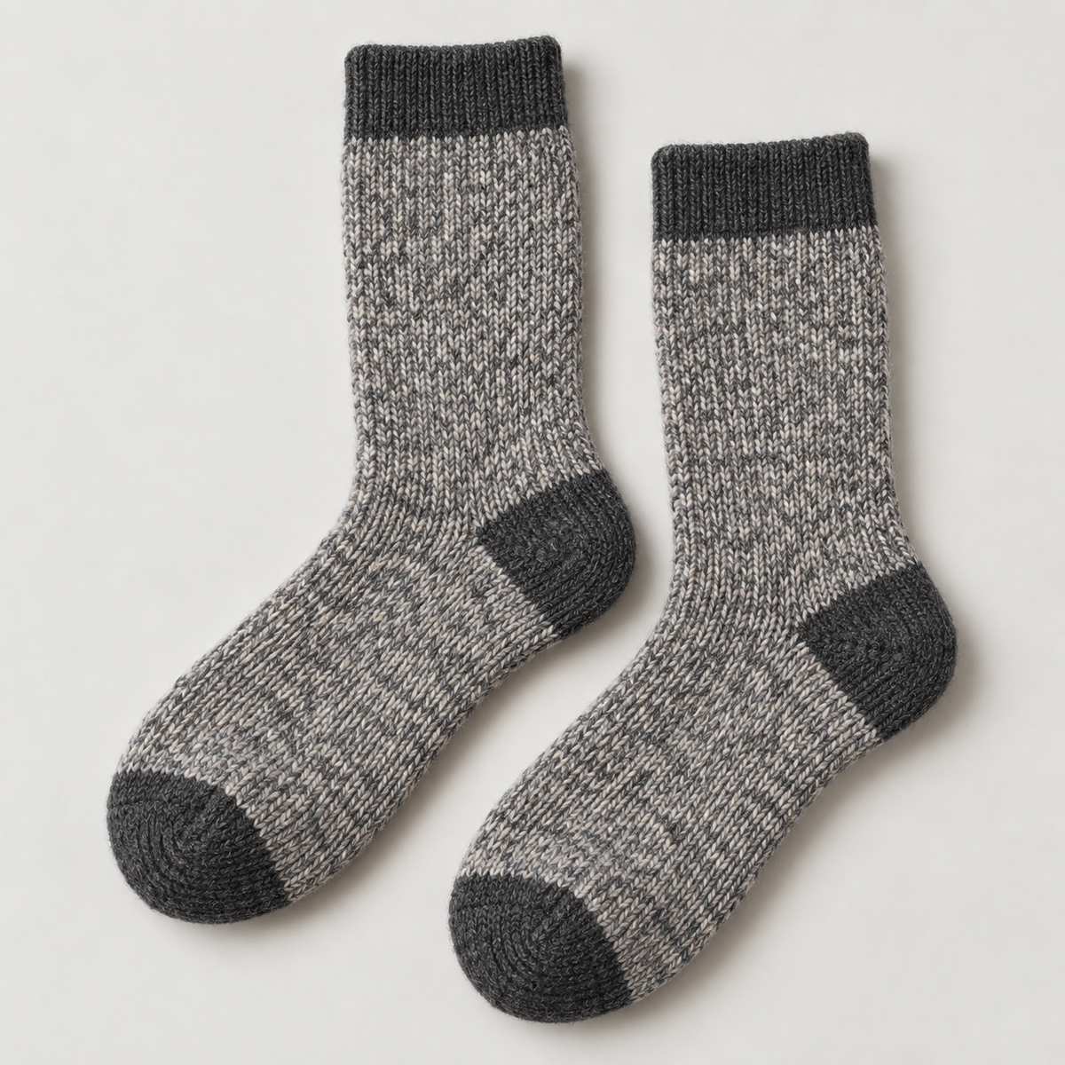 Weanave Heather Knit Winter Crew Socks – 5 Pairs