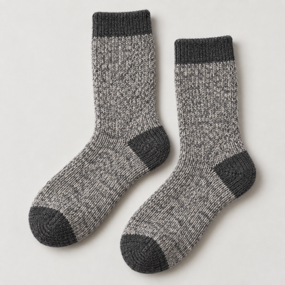 Weanave Heather Knit Winter Crew Socks – 5 Pairs