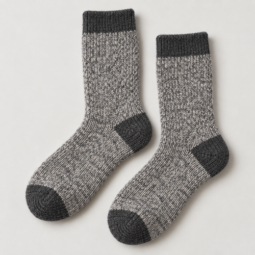 Weanave Heather Knit Winter Crew Socks – 5 Pairs