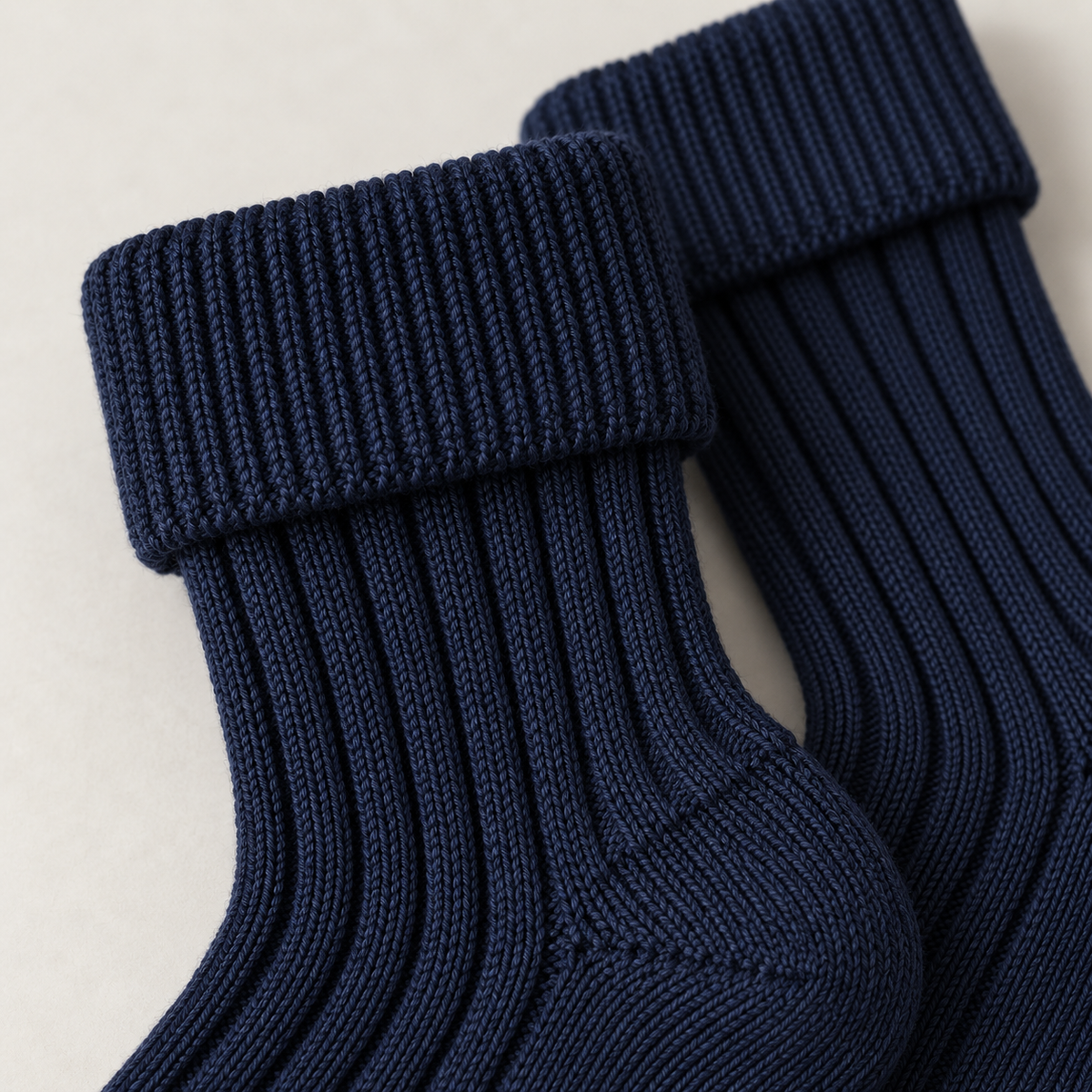 Weanave Fold-Over Ribbed Crew Socks – 5 Pairs