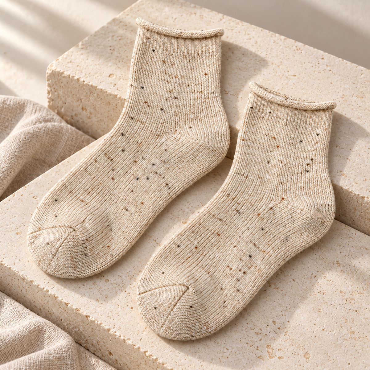 Weanave Speckled Knit Crew Socks – 5 Pairs