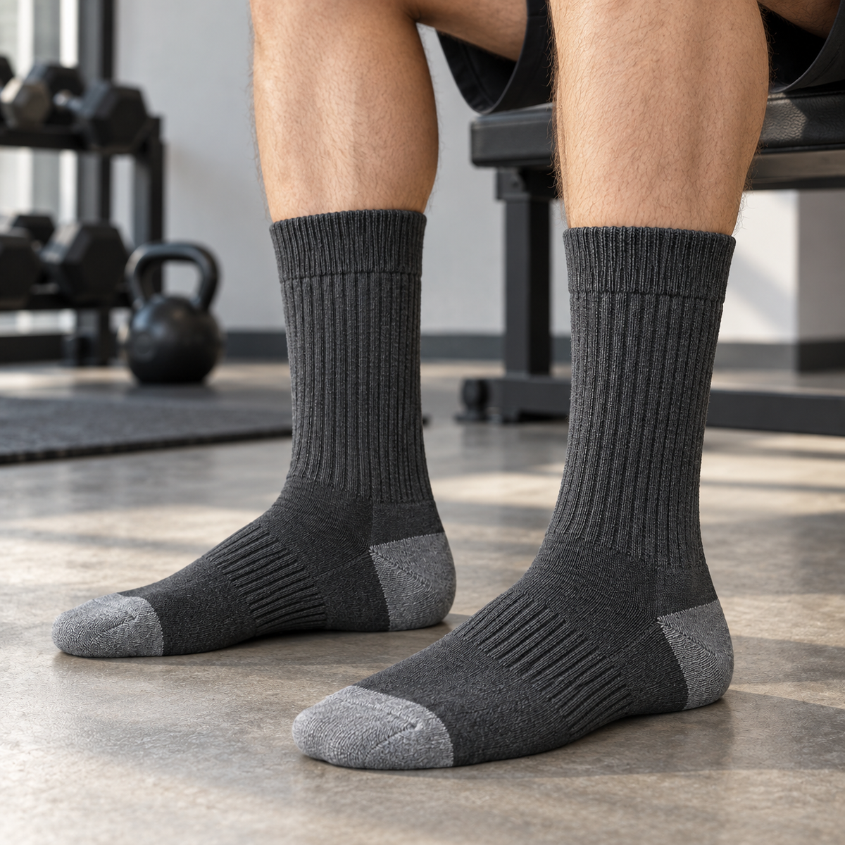 Weanave Ribbed Training Crew Socks – 5 Pairs