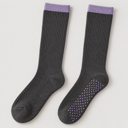 Weanave Non-Slip Grip Crew Socks – 5 Pairs