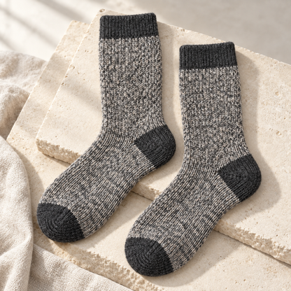 Weanave Heather Knit Winter Crew Socks – 5 Pairs