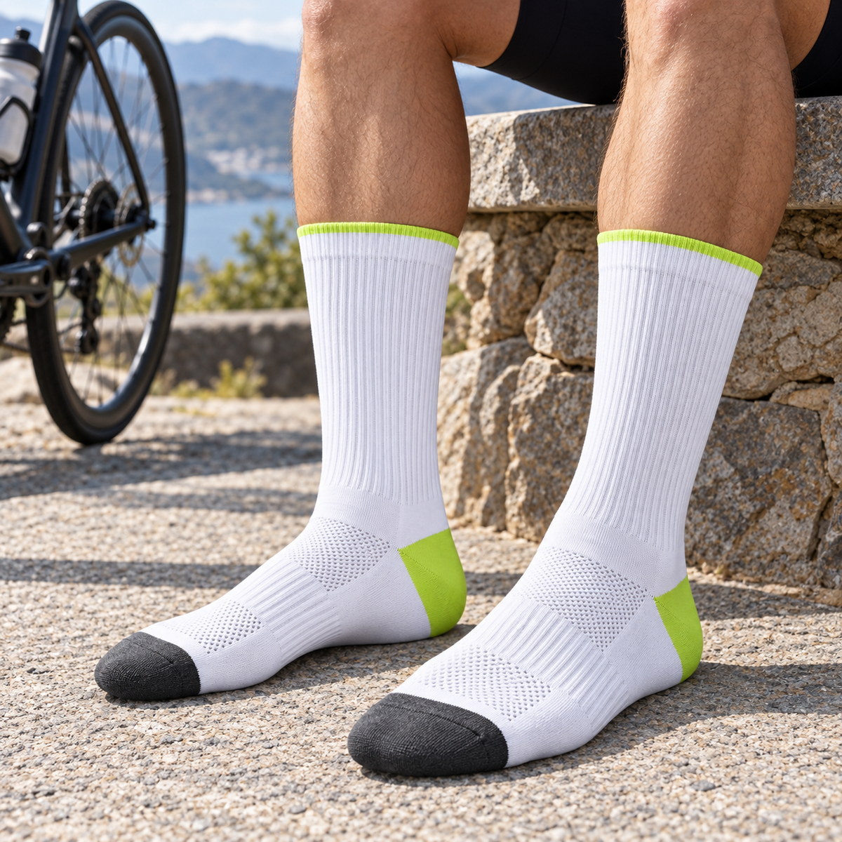 Weanave Neon Contrast Athletic Crew Socks – 5 Pairs