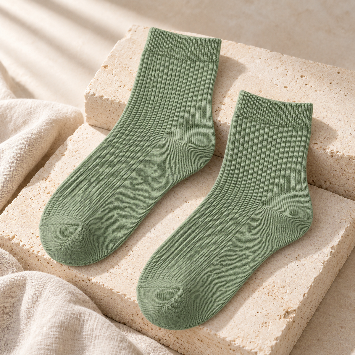Weanave Ribbed Knit Ankle Socks – 5 Pairs