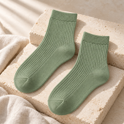 Weanave Ribbed Knit Ankle Socks – 5 Pairs
