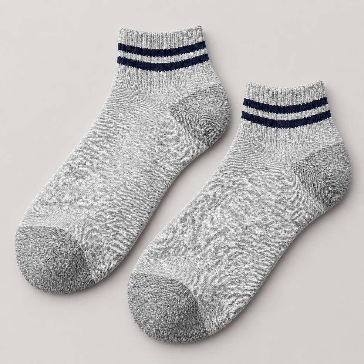 Weanave Striped Cotton Blend Ankle Socks – 5 Pairs