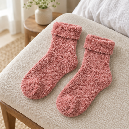 Weanave Plush Fuzzy Sleep Socks – 5 Pairs