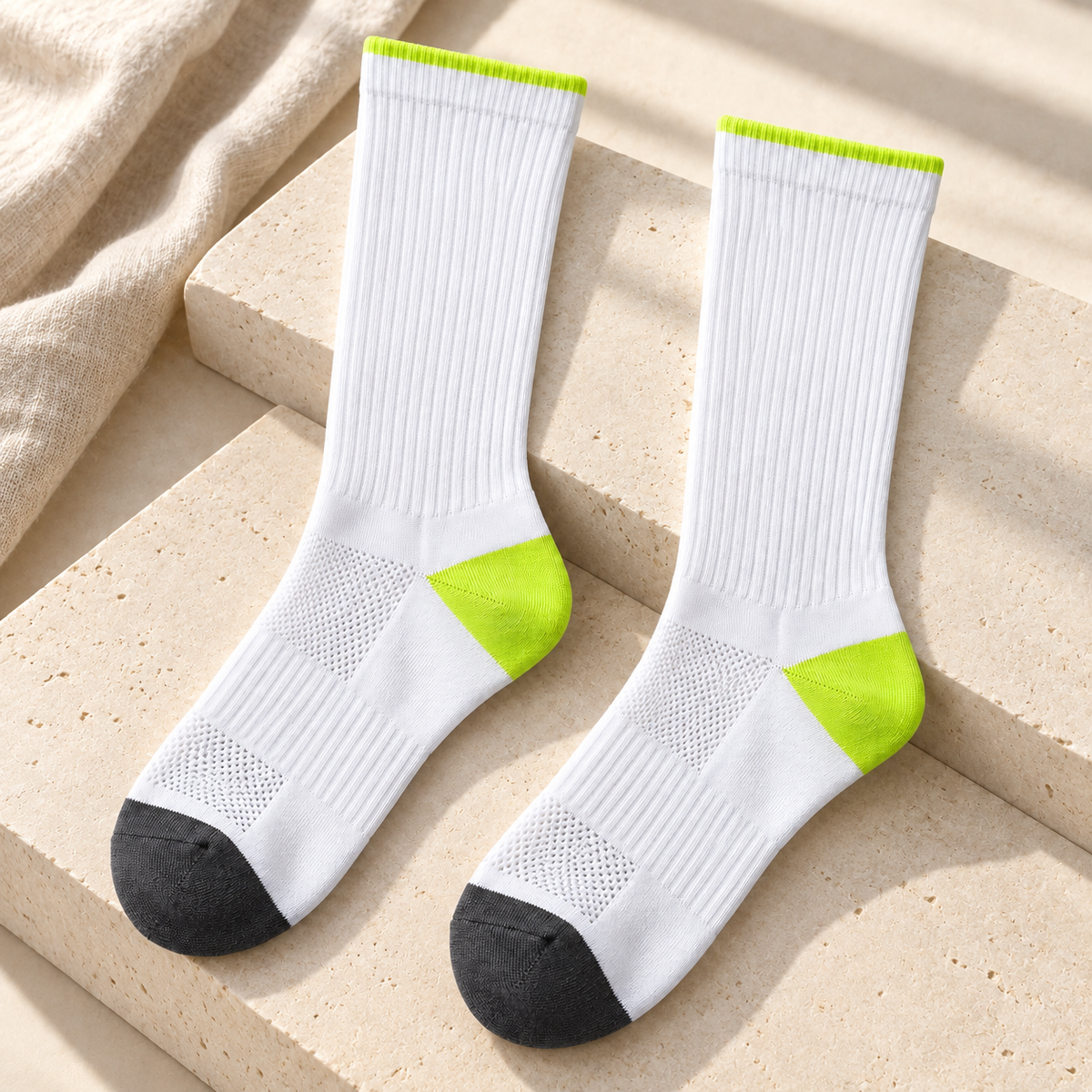 Weanave Neon Contrast Athletic Crew Socks – 5 Pairs