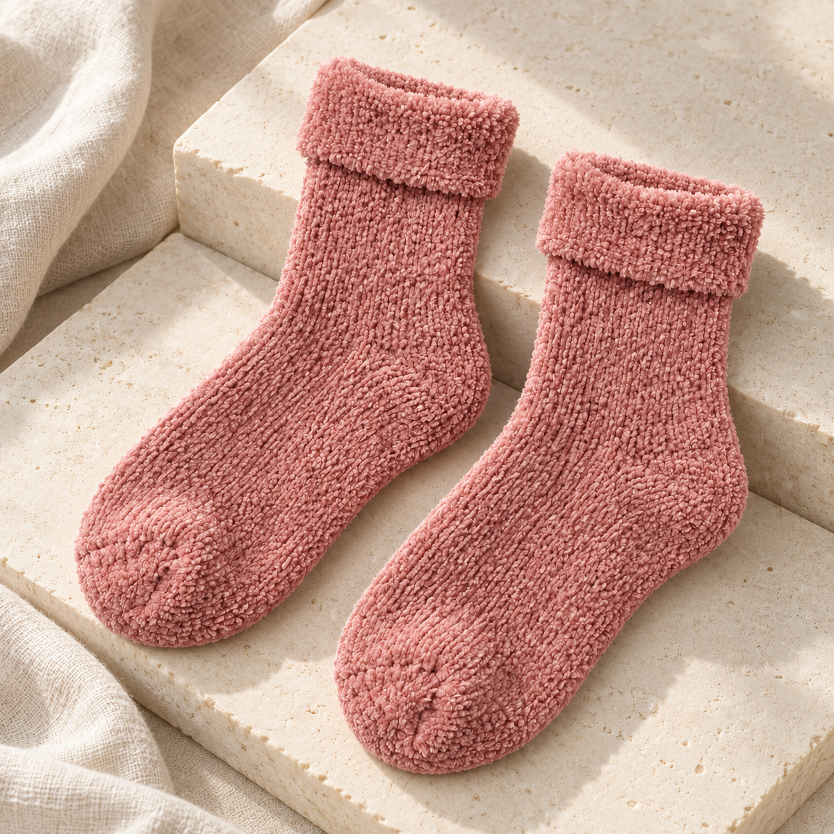 Weanave Plush Fuzzy Sleep Socks – 5 Pairs