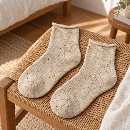 Weanave Speckled Knit Crew Socks – 5 Pairs
